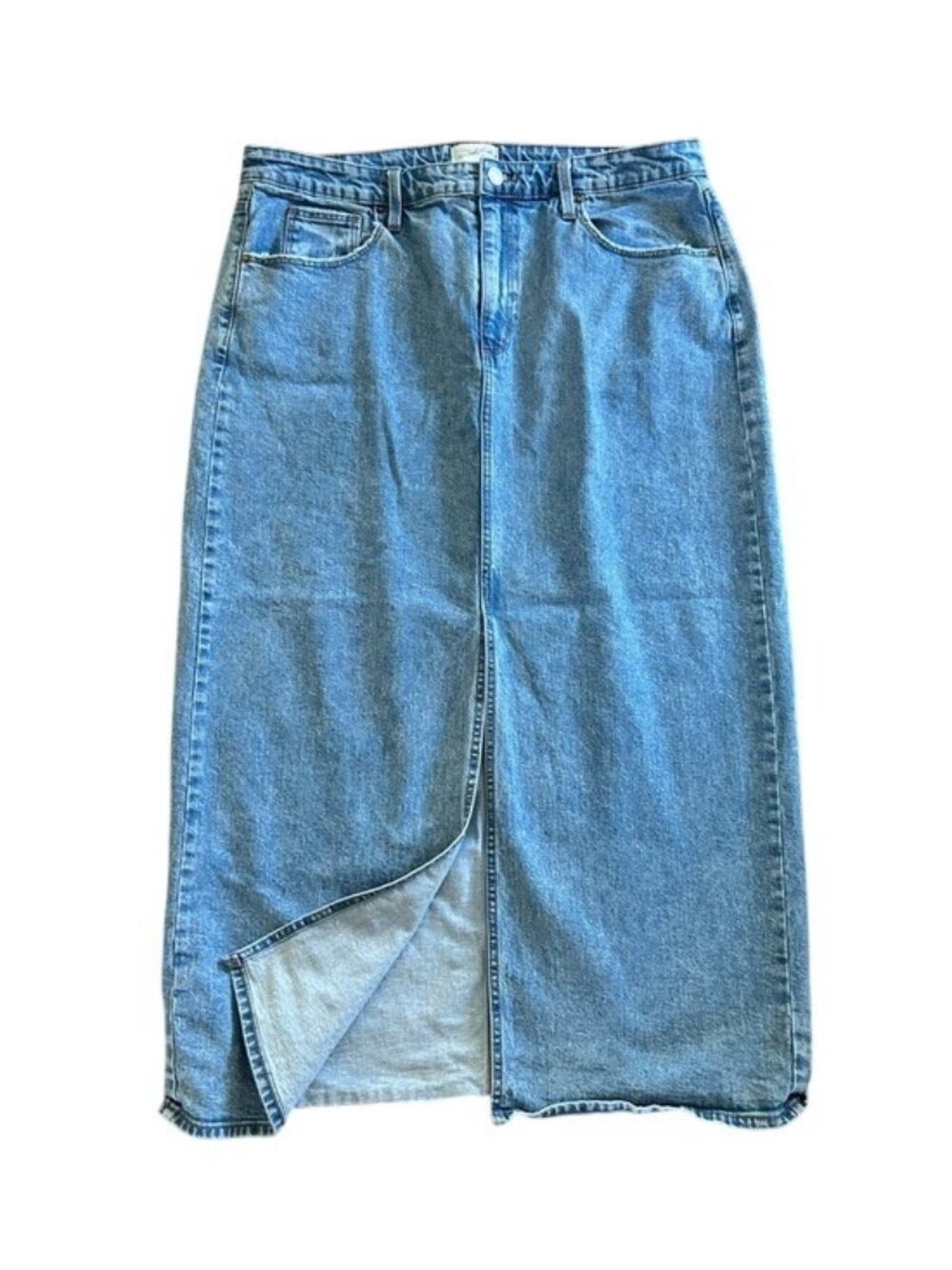 Universal Thread Classic Light Wash Denim Long Skirt Sz 17
